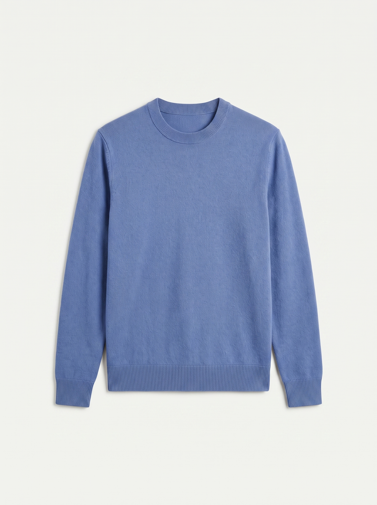 Wełniany sweter z okrągłym dekoltem, zdjęcie produktowe flat lay — Julien od Lubomirske