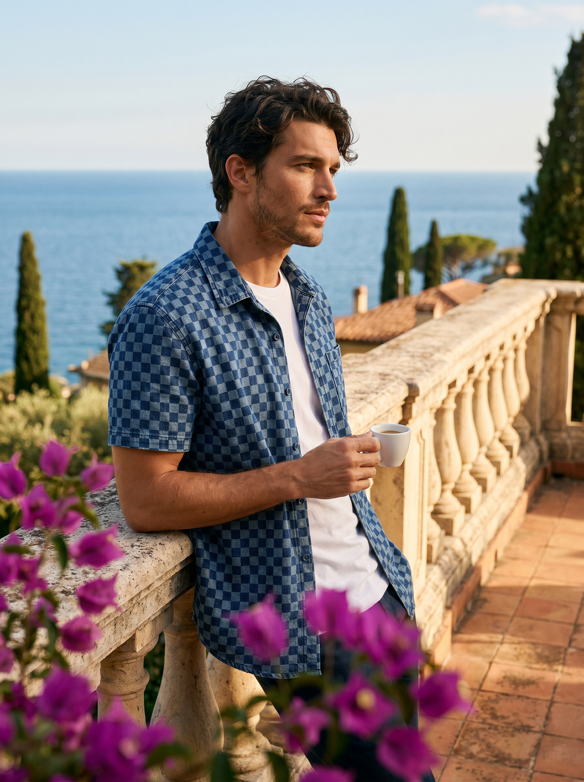 Dan Anthony | Dżinsowa Koszula w Szachownicę