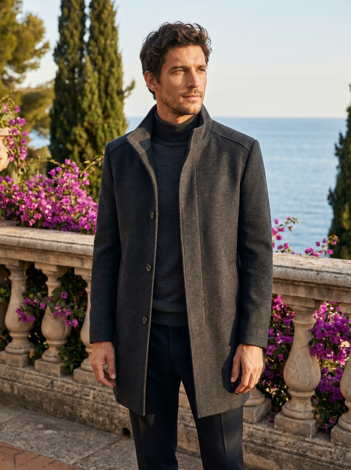 Marcel | Elegancka Kurtka Męska ze Stójką