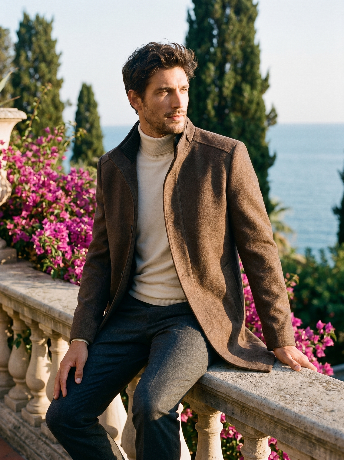 Marcel | Elegancka Kurtka Męska ze Stójką