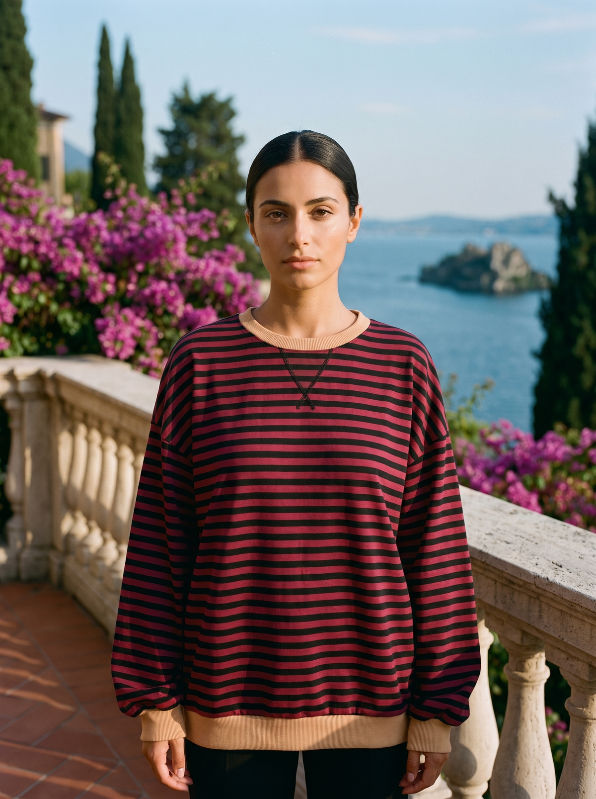 Roxanne | Oversize'owa Bluza w Paski