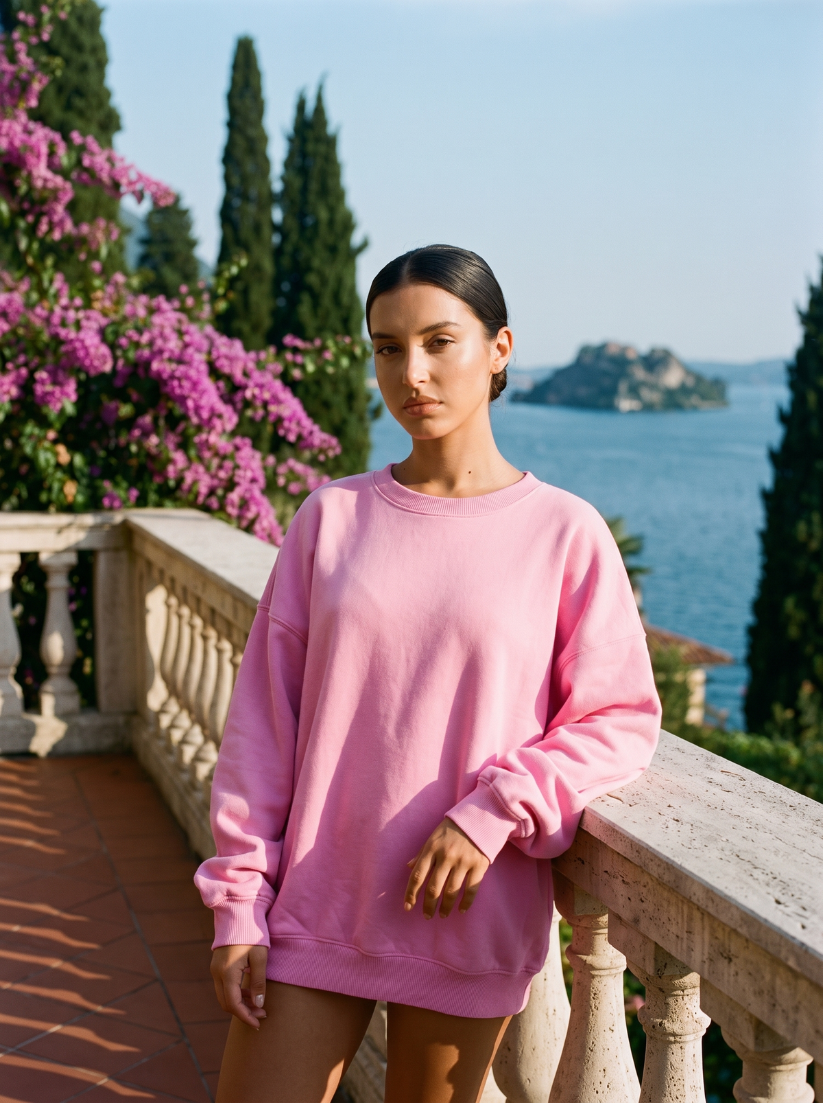 Marinie | Oversize'owa Bluza z Okrągłym Dekoltem