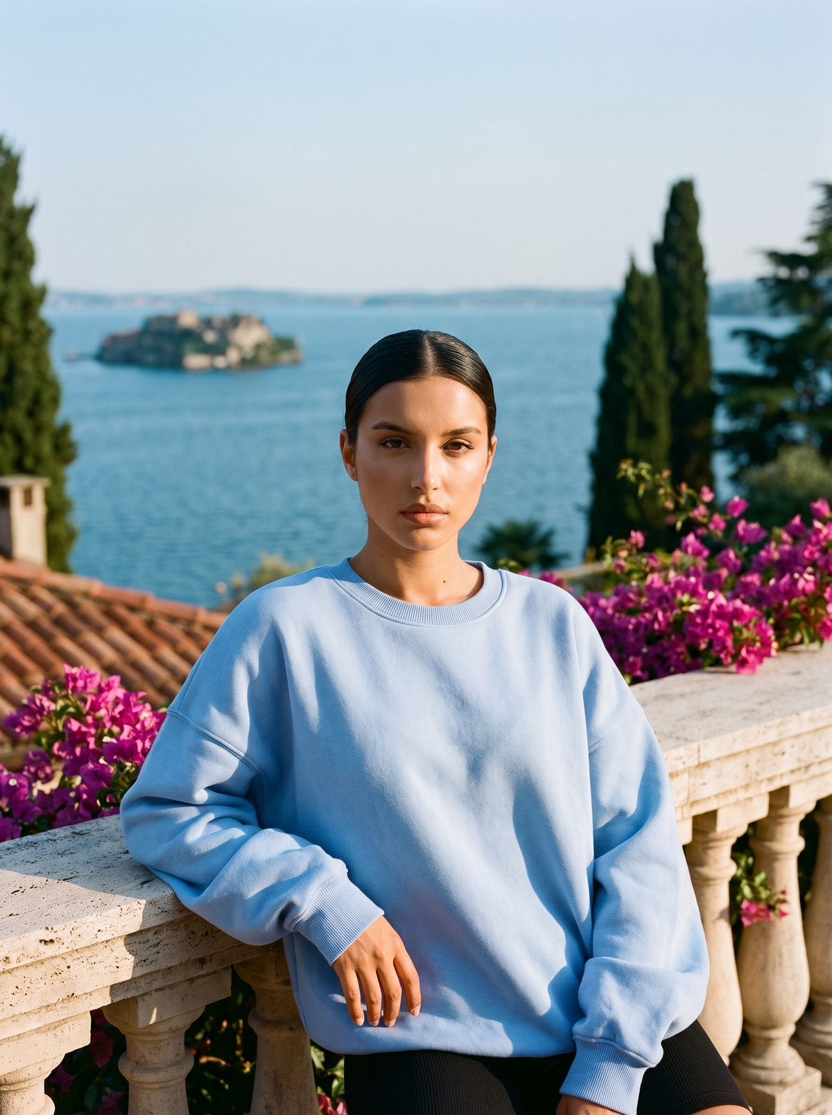 Marinie | Oversize'owa Bluza z Okrągłym Dekoltem